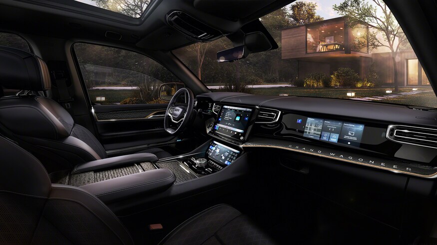 The interior view of the new Jeep Grand Wagoneer