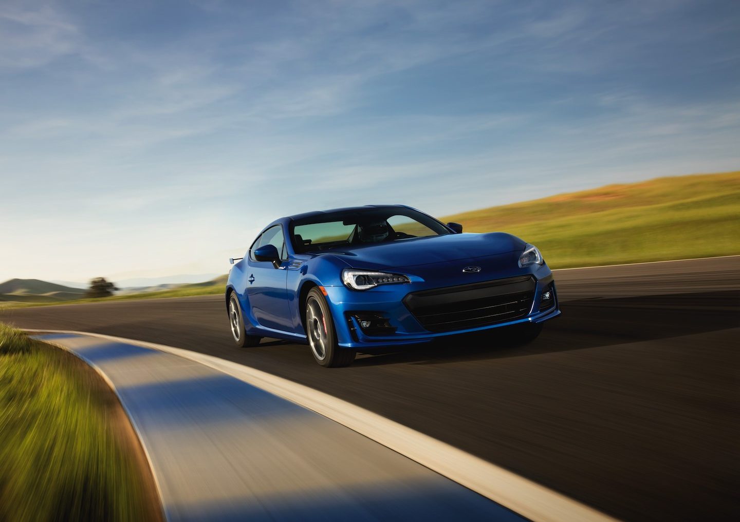 The Subaru BRZ is a lightweight rear-wheel-drive sports car with 205 hp and a manual transmission.