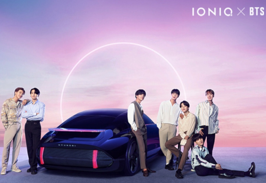 Hyundai Ioniq with BTS