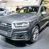 Audi Q7 SQ7 TDI luxury SUV car front view on display at Brussels Expo