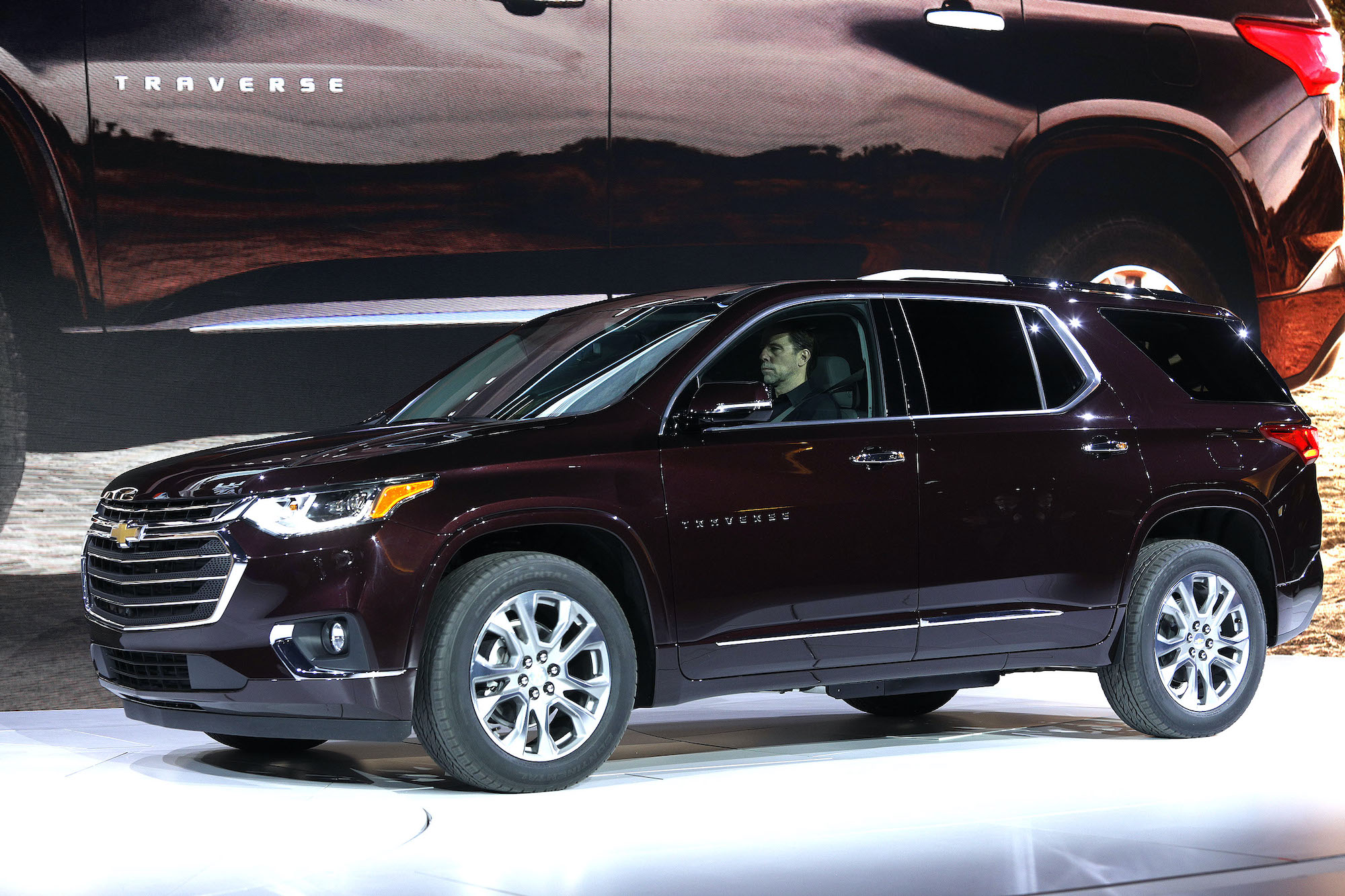 The 2018 Chevrolet Traverse SUV is shown its reveal at the 2017 North American International Auto Show