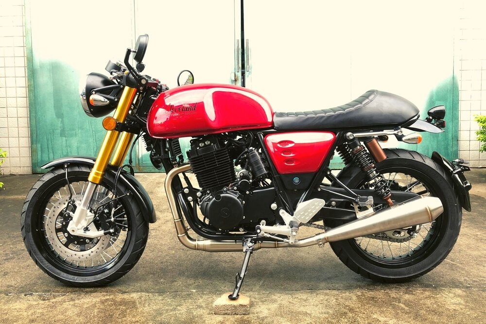 A red Cleveland CycleWerks Ace 1.5