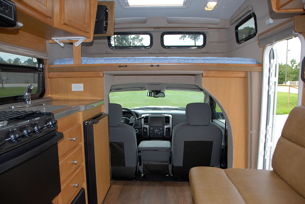 interior would detail and pass through into the cabin of the Bengal camper RV off-road truck