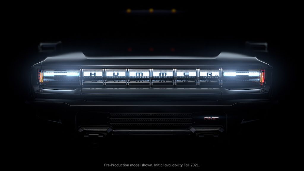 GMC HUMMER EV front grille preview