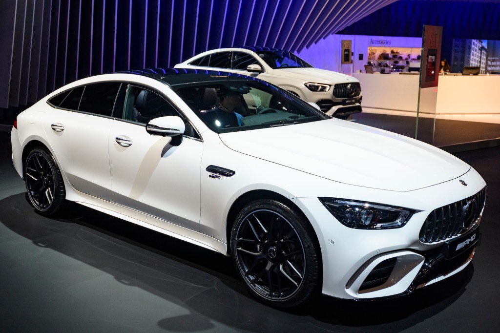 A photo of the Mercedes GT 43, the entry-level of the range-topping GT four-door model.