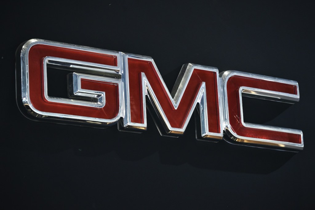 A close up image of the GMC Logo