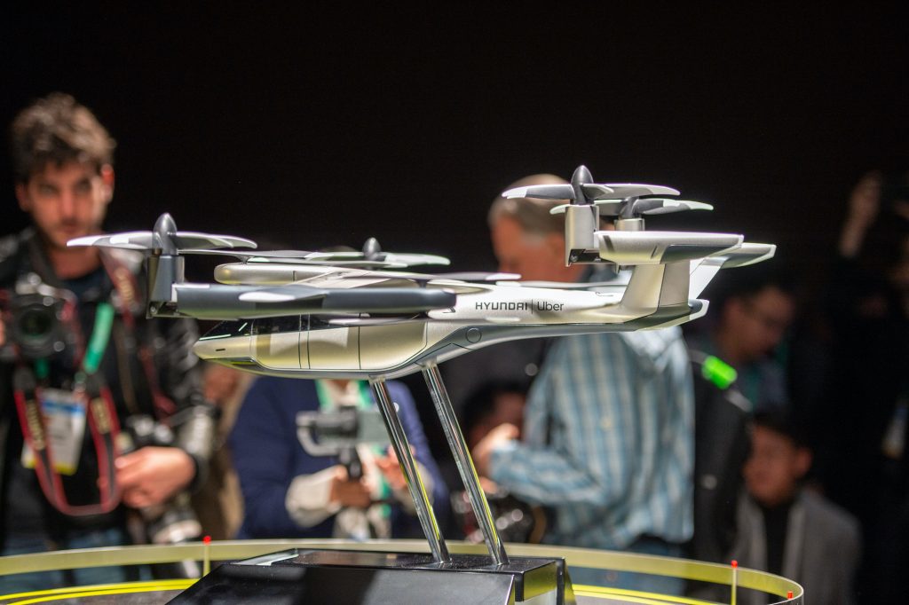 A model of Hyundai's planned air taxi will be on display at the CES technology fair.