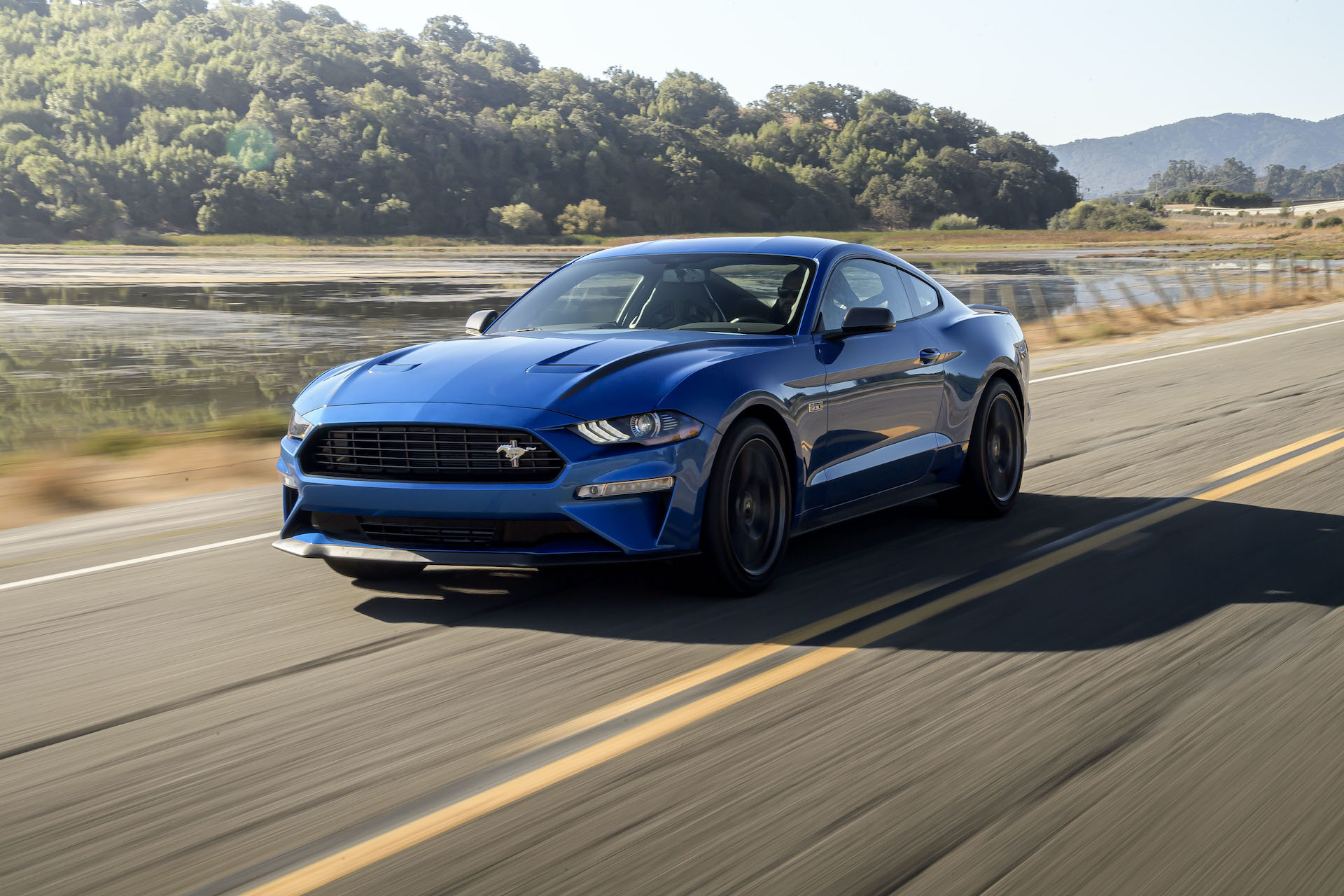 High Performance Package adds Mustang GT brakes, and GT Performance Package aerodynamics and suspension components to make it the highest-performing production four-cylinder Mustang ever.