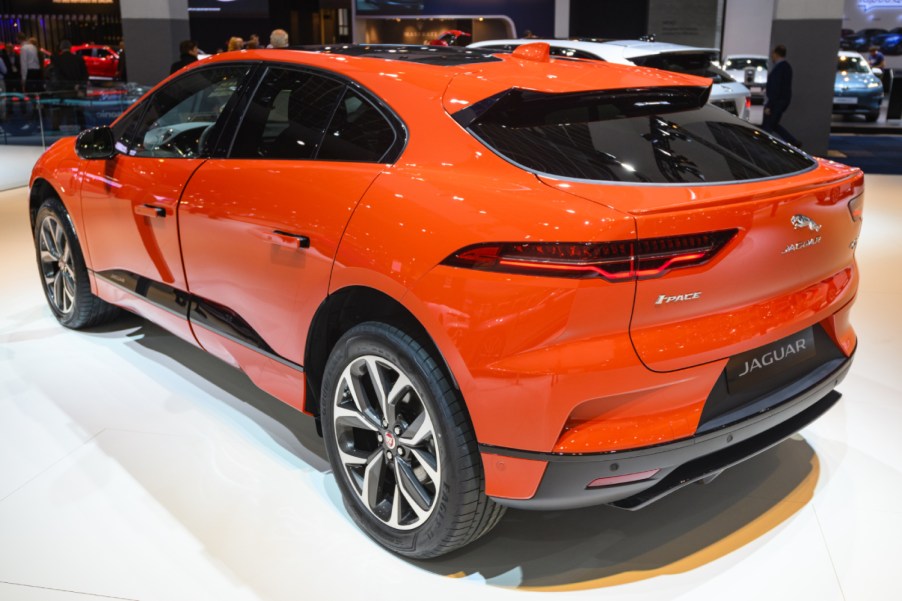 A Jaguar I-Pace displayed in a showroom