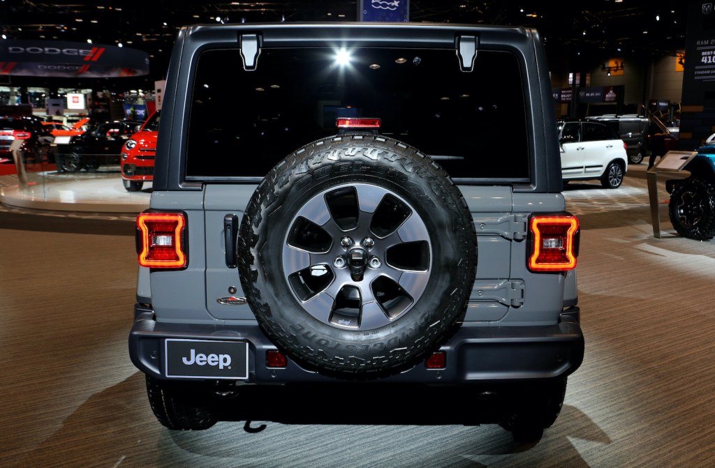 2020 Jeep Wrangler Sport is on display at the 112th Annual Chicago Auto Show. This Off-roader regularly floats around the bottom of every consumer reports reliability list. 