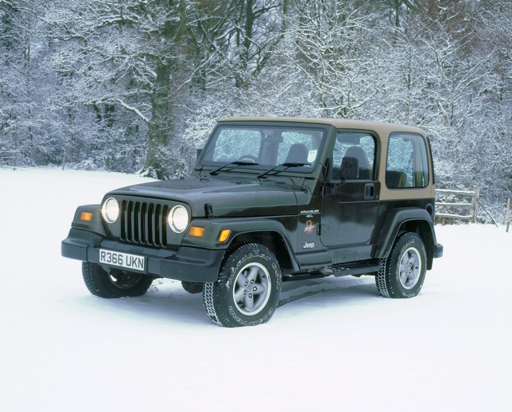 1997 Jeep Wrangler Sahara in the snow