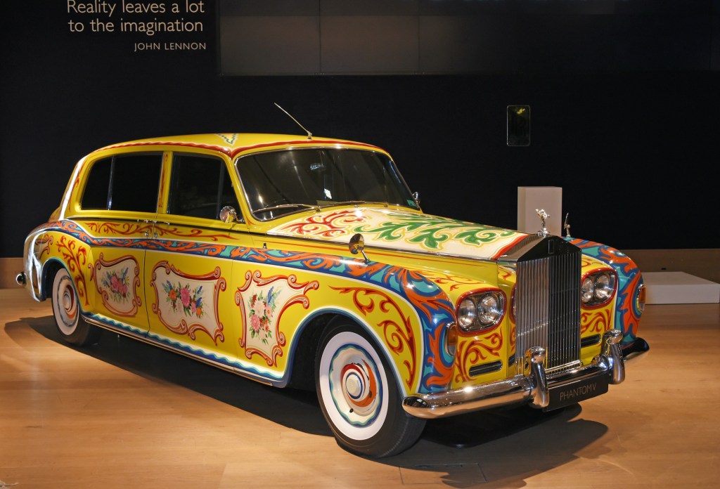 attends the world premiere of the 'The Great Eight Phantoms - A Rolls-Royce Exhibition' at Bonhams 
