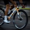 The Cervelo R5 Lamborghini Edition bicycle in motion
