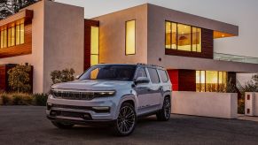 2022 Grand Jeep Wagoneer Concept parked at a home