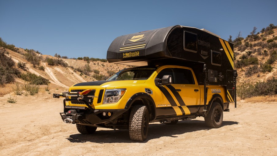 The 'Hellwig Rule Breaker' - a 2016 Nissan Titan fitted with a 2017 Lance 650 camper