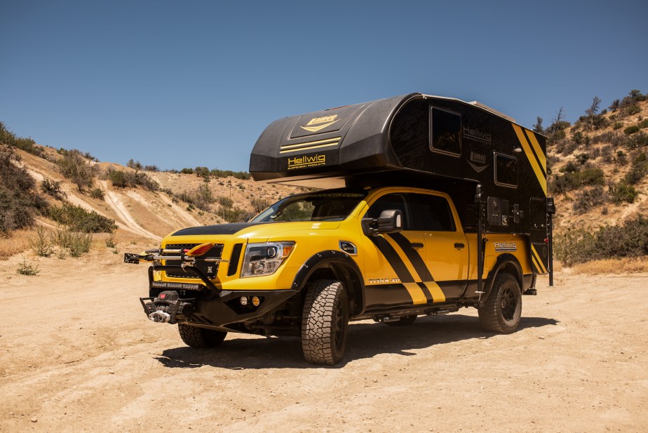 The 'Hellwig Rule Breaker' - a 2016 Nissan Titan fitted with a 2017 Lance 650 camper