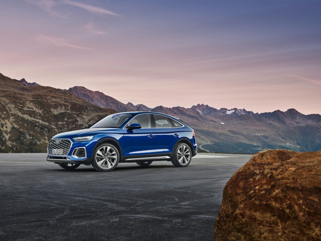 2021 Audi Q5 Sportback parked near mountains