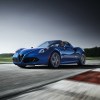 The Alfa Romeo 4C is a mid-engined sports car with a turbocharged engine and a dual-clutch automatic transmission.