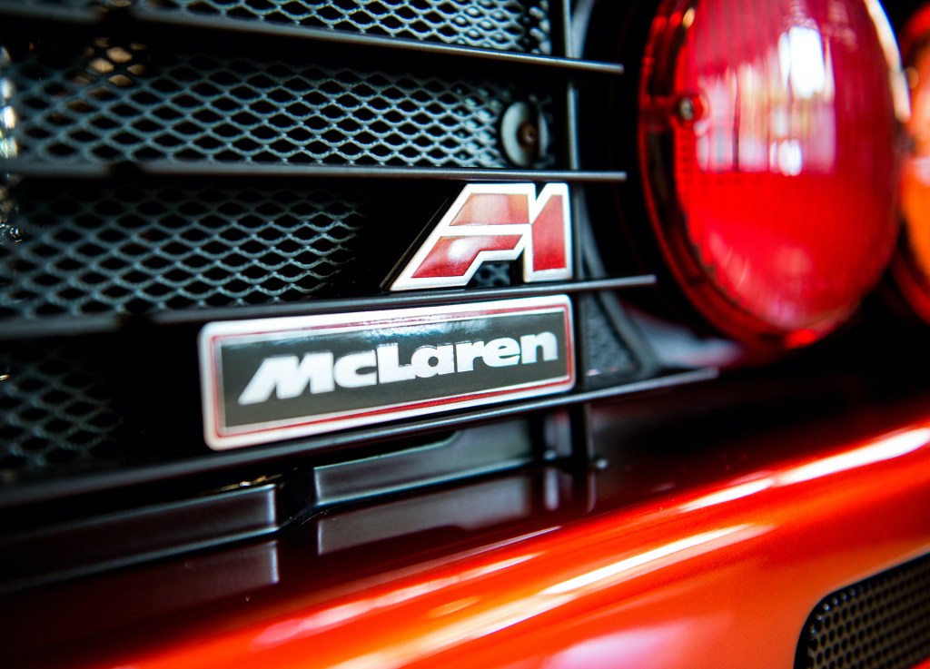 General view of the 1998 McLaren F1 'LM-Specification' supercar during McLaren's F1 New York media preview