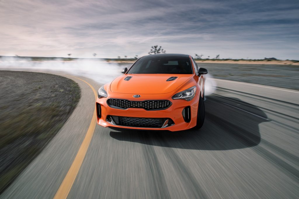 The Kia Stinger is an affordable sporty sedan with rear-wheel drive.