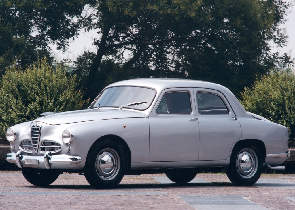 A silver 1951 Alfa Romeo 1900
