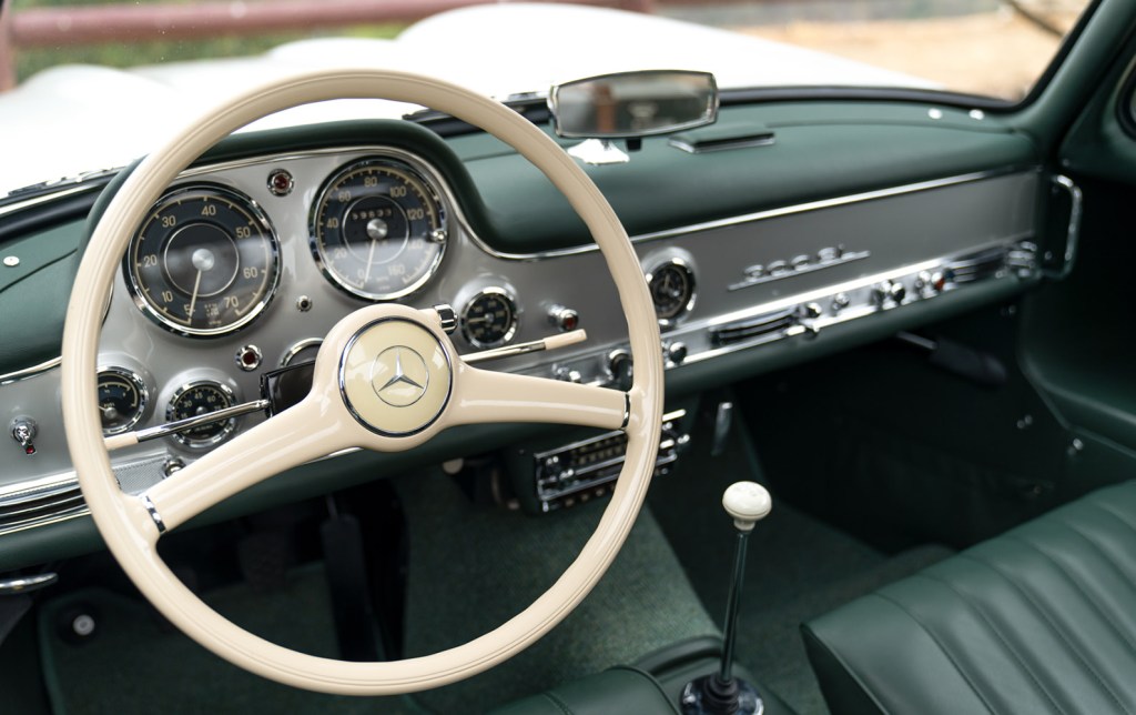 The interior of the 1957 Mercedes-Benz 300 SL Gullwing