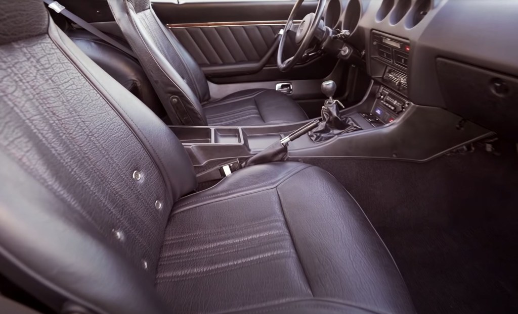 The interior of a recently restored 1976 Datsun 280Z.