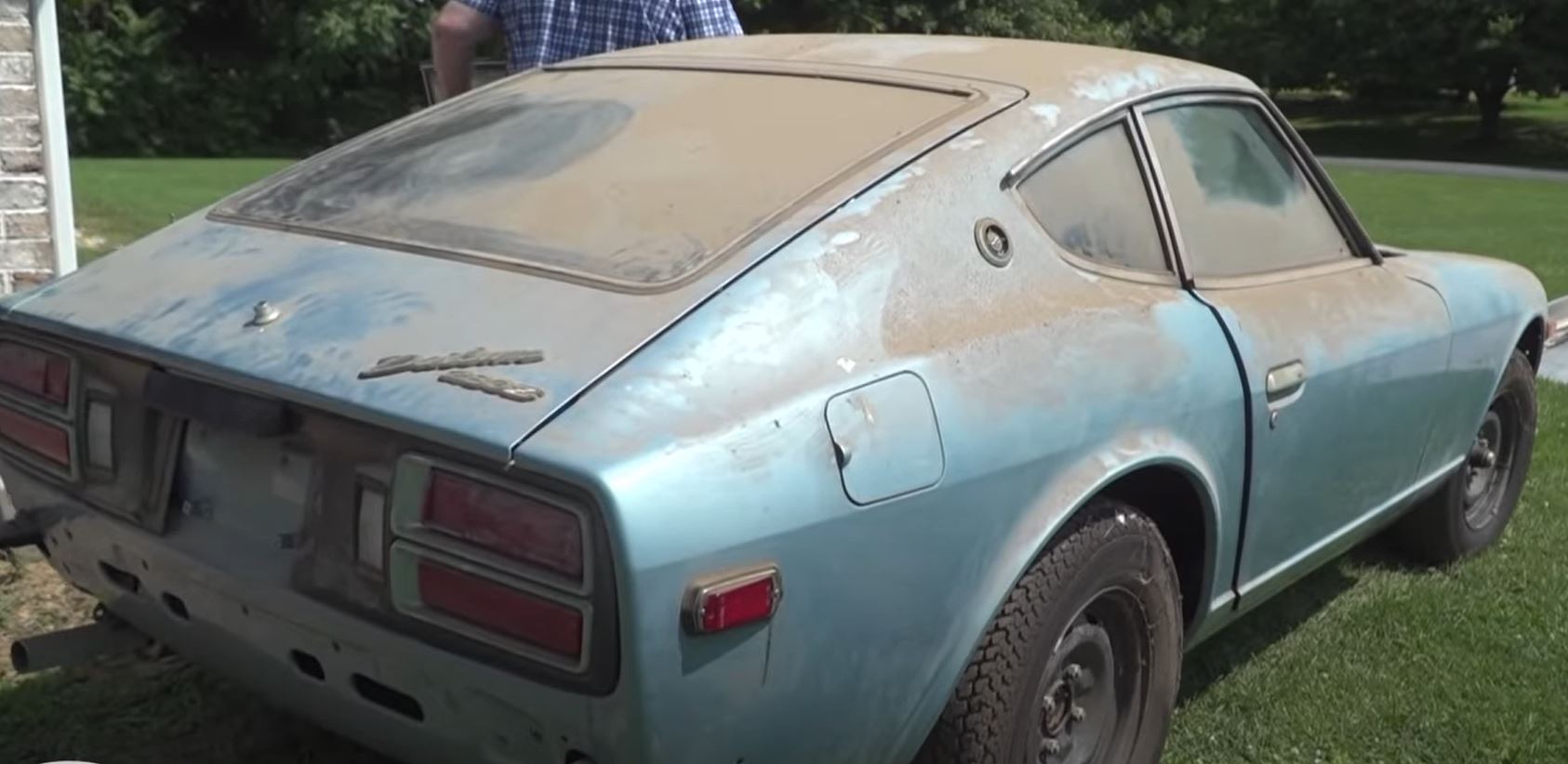A 280Z was pulled out of a garage where is sat for 44 years.