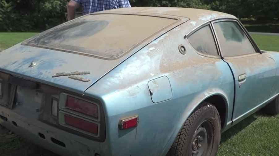 A 280Z was pulled out of a garage where is sat for 44 years.