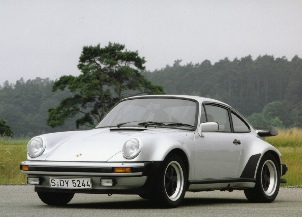 A silver 1980 Porsche 930 911 Turbo