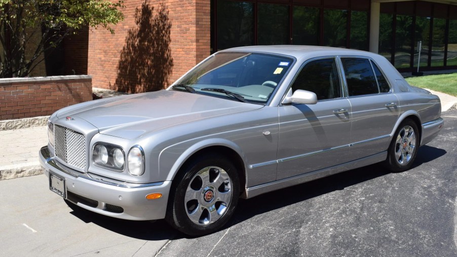 A silver 2001 Bentley Arnage Red Label