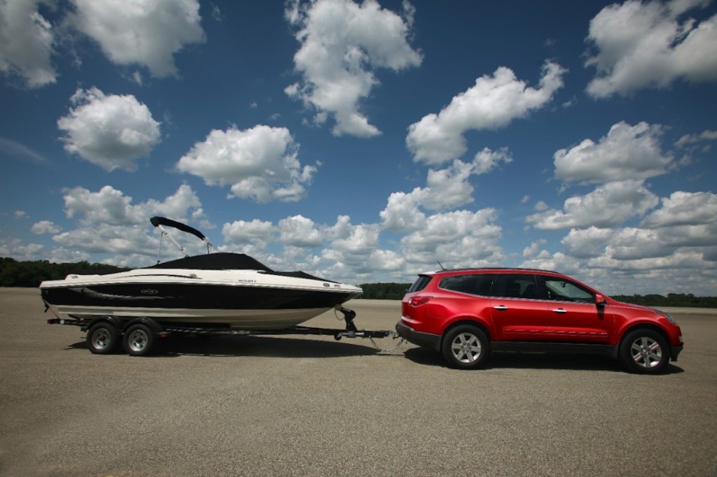 2012 Chevy Traverse towing boat