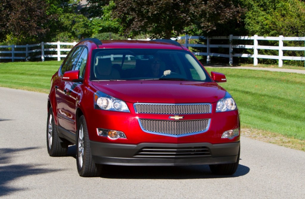 red 2012 Chevy Traverse