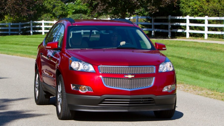 red 2012 Chevy Traverse