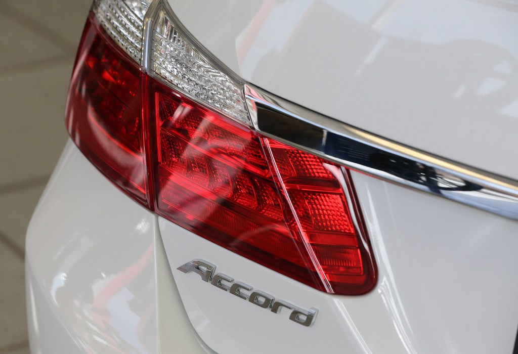 A close up shot of a Honda Accord taillight
