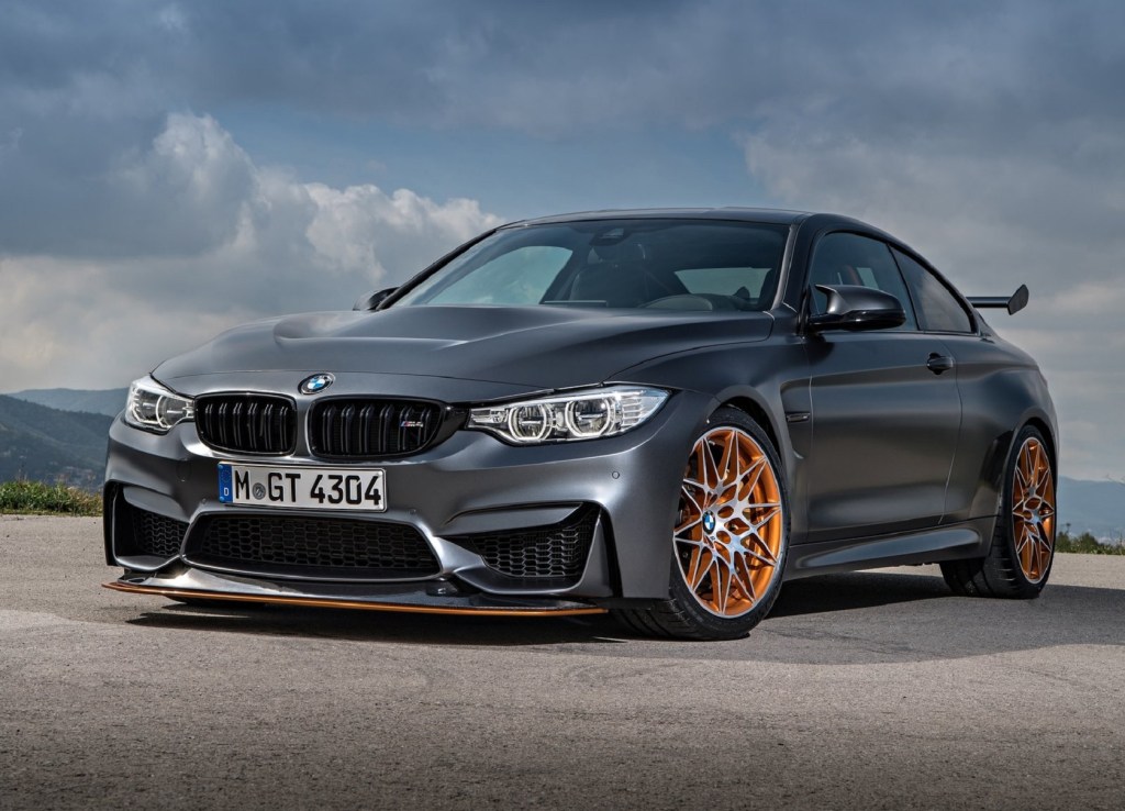 The MBW M4 like this sporty gray one parked on pavement made the list of cars to avoid according to CarWow