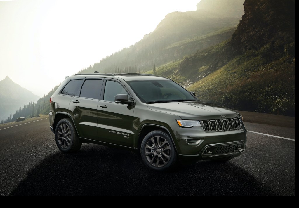A Jeep Grand Cherokee in the mountains