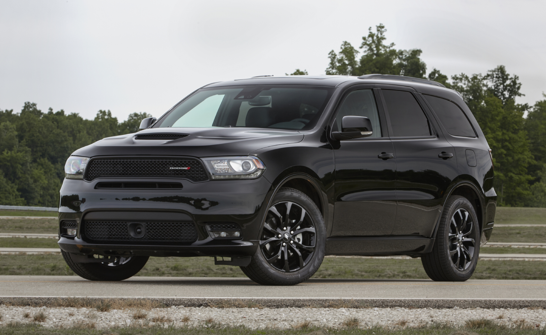 2020 Dodge Durango parked outside with trees in the background