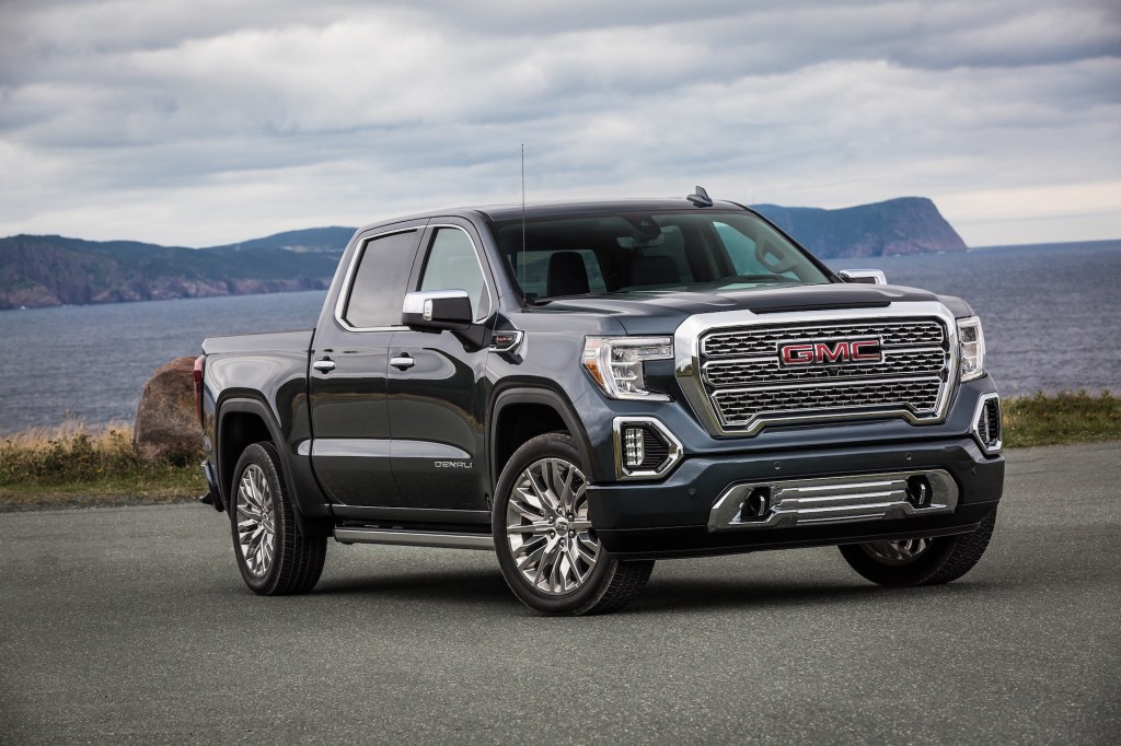 A photo of the GMC Sierra Denali outdoors.