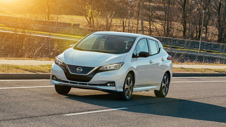 The Nissan LEAF is the brand's electric hatchback.