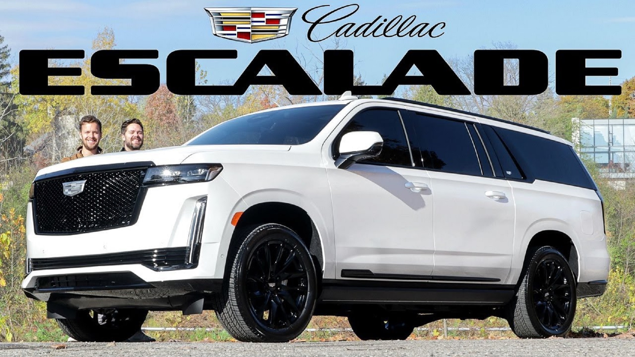 A white 2021 Cadillac Escalade ESV Sport
