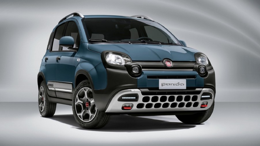 A blue 2021 Fiat Panda Cross