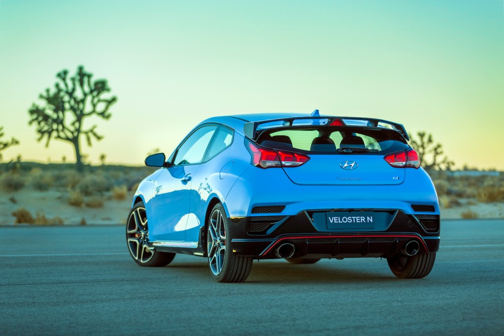 Rear of the 2021 Hyundai Veloster N
