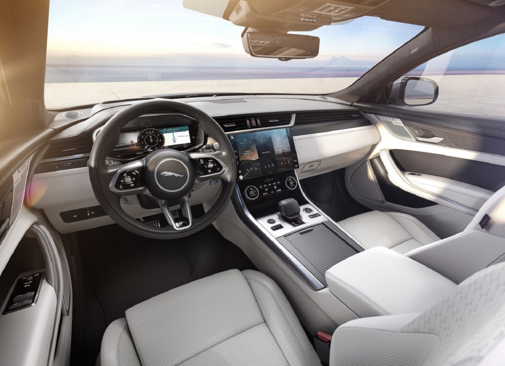 The 2021 Jaguar XF's front interior