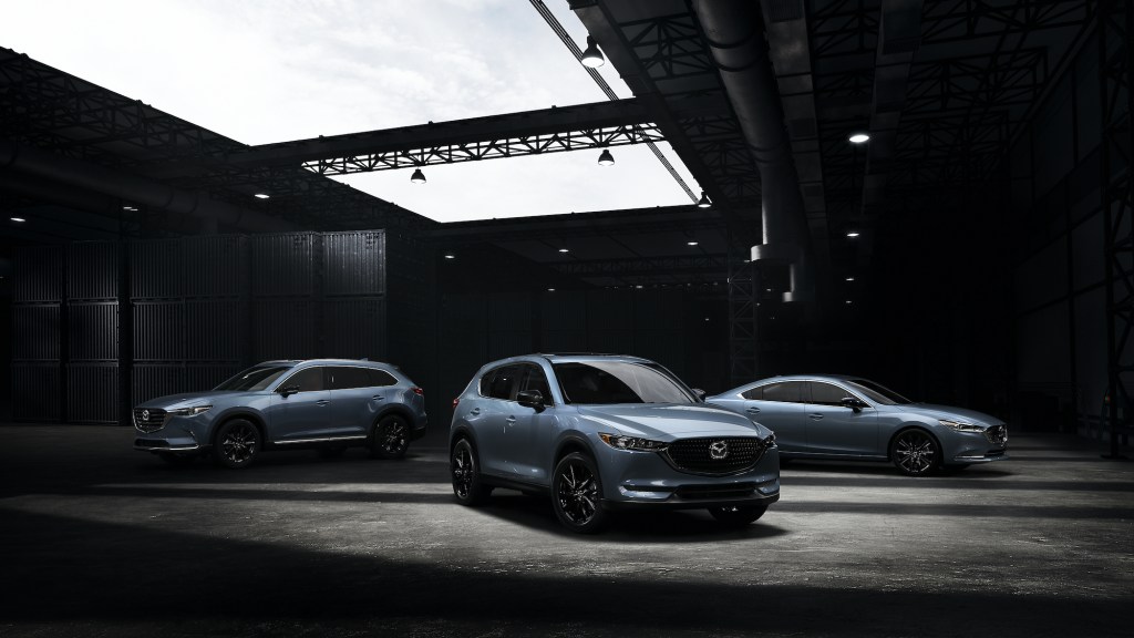 The 2021 Mazda Carbon Edition lineup – CX-5, CX-9, and Mazda6