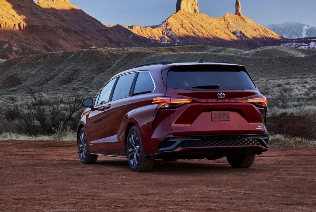 A photo of the Toyota Sienna outdoors.