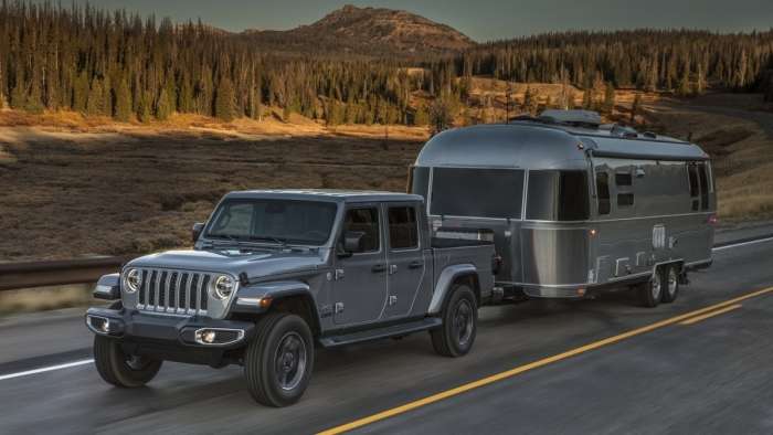 2021 Jeep Gladiator towing an RV