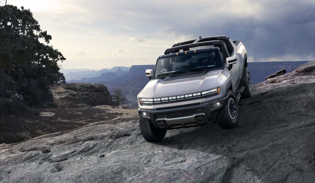 The GMC Hummer EV is an all-electric pickup truck.