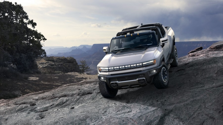 The GMC Hummer EV is an all-electric pickup truck.