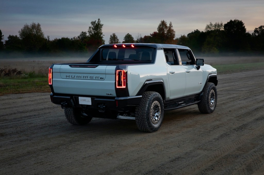 The GMC Hummer EV is an all-electric pickup truck.